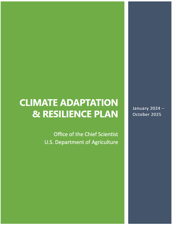 Cover page for the 2024 OCS Climate Adaptation Plan.