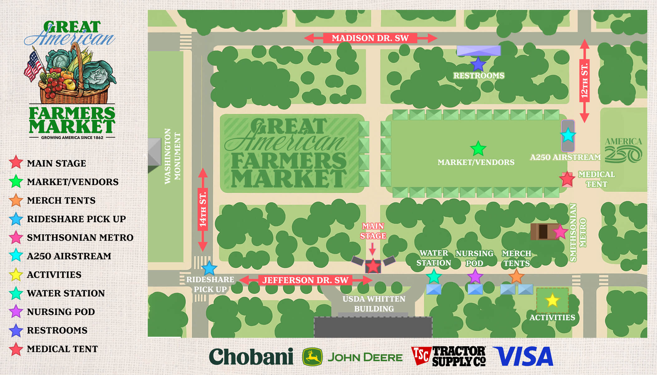 Great American Farmers Market map