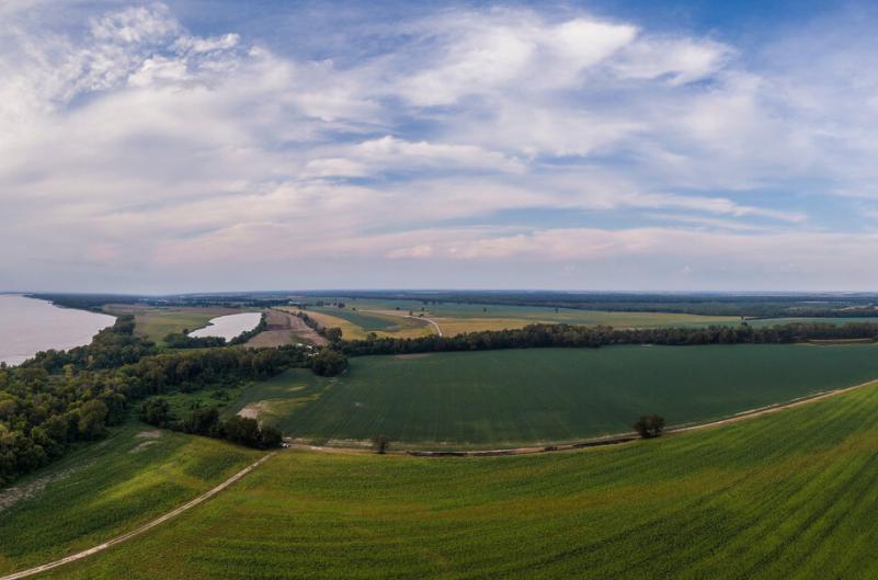 Aerial landscape view