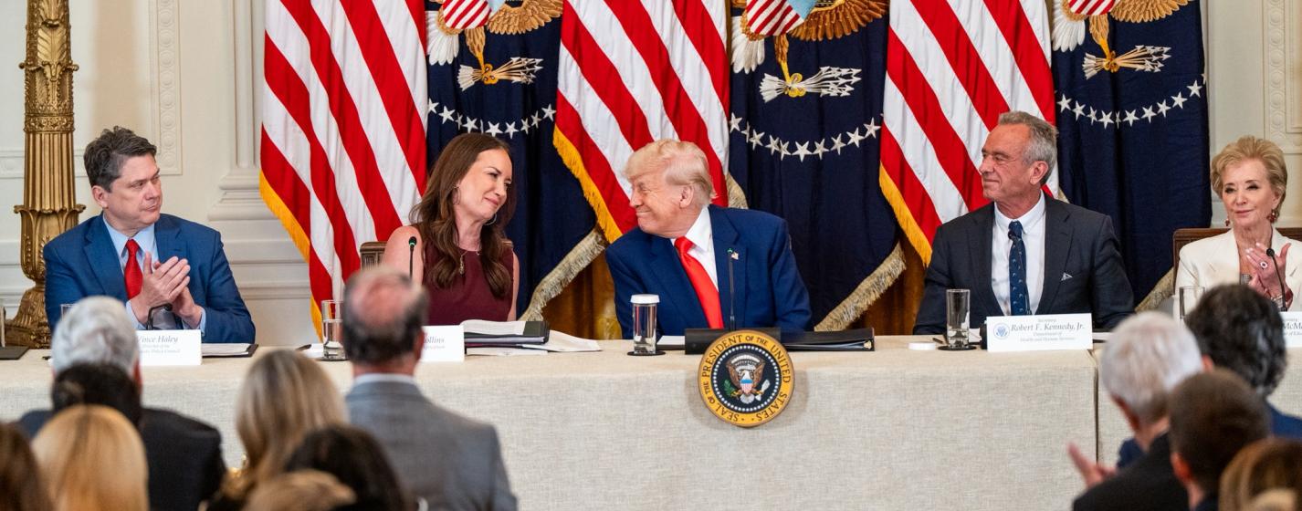 President Trump with Secretary Rollins and Secretary Kennedy