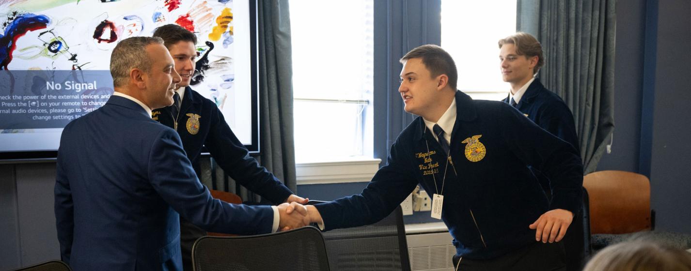 Two men shaking hands