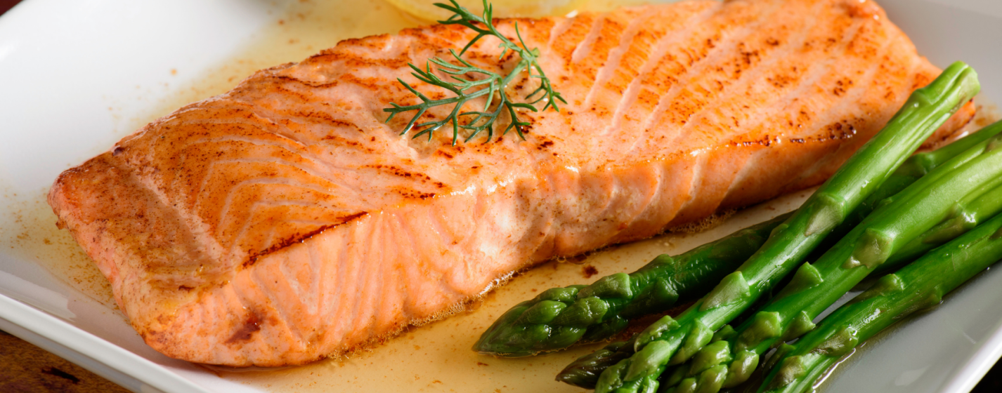 Salmon on a plate
