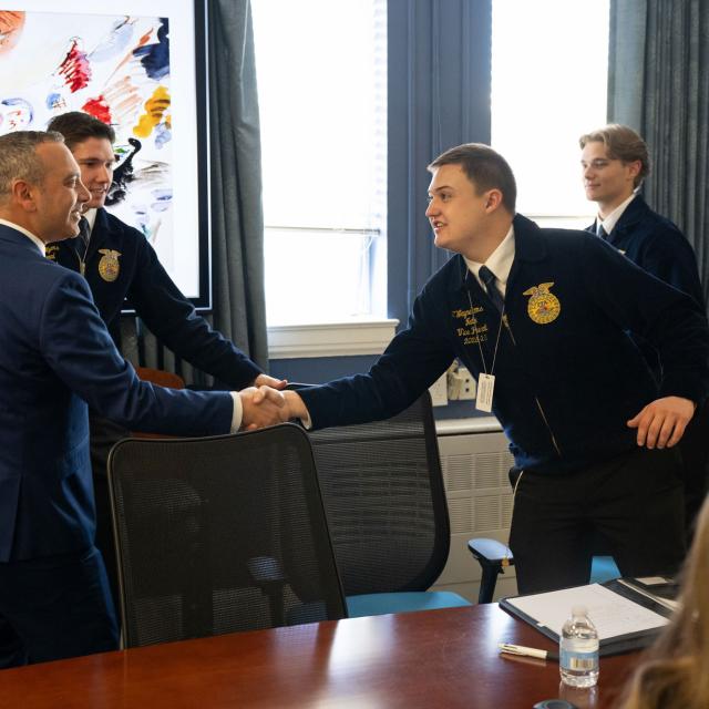 Two men shaking hands