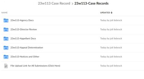 Screenshot showing case records