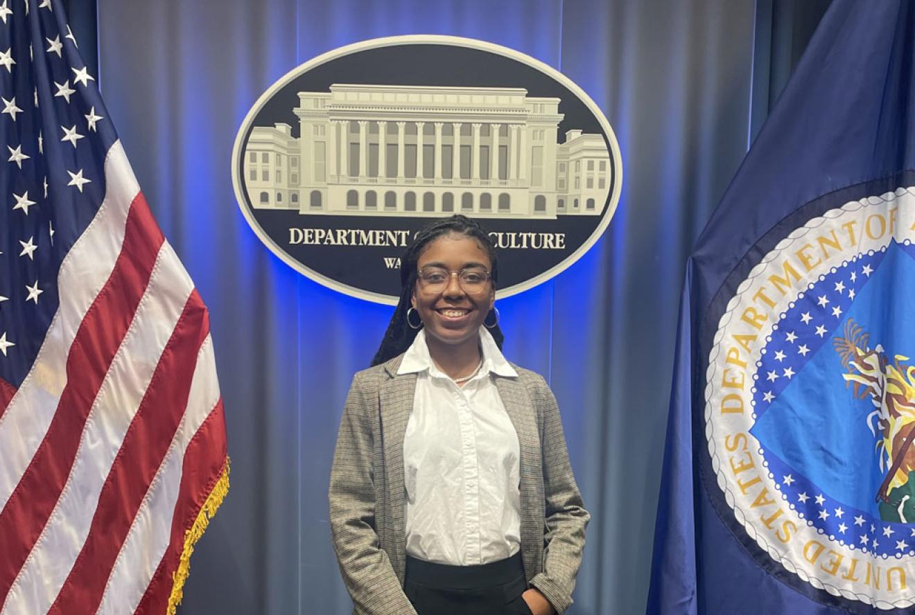 Reese Baker, U.S. Department of Agriculture (USDA) 1890 National Scholar and junior at Southern University A&M in Baton Rouge, Louisiana